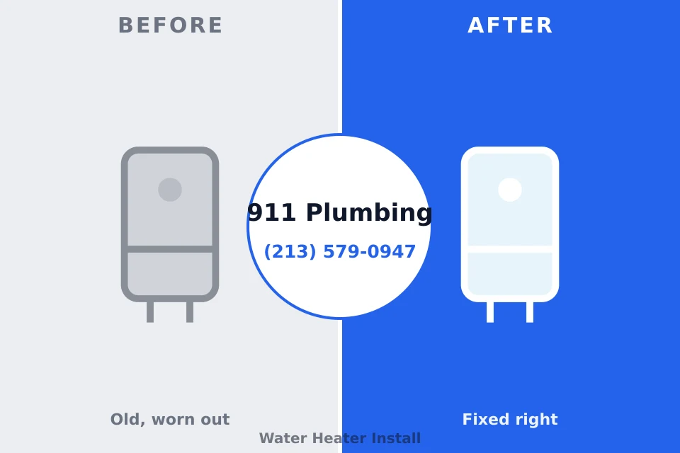 Before and after: plumbing company North Bellmore, NY